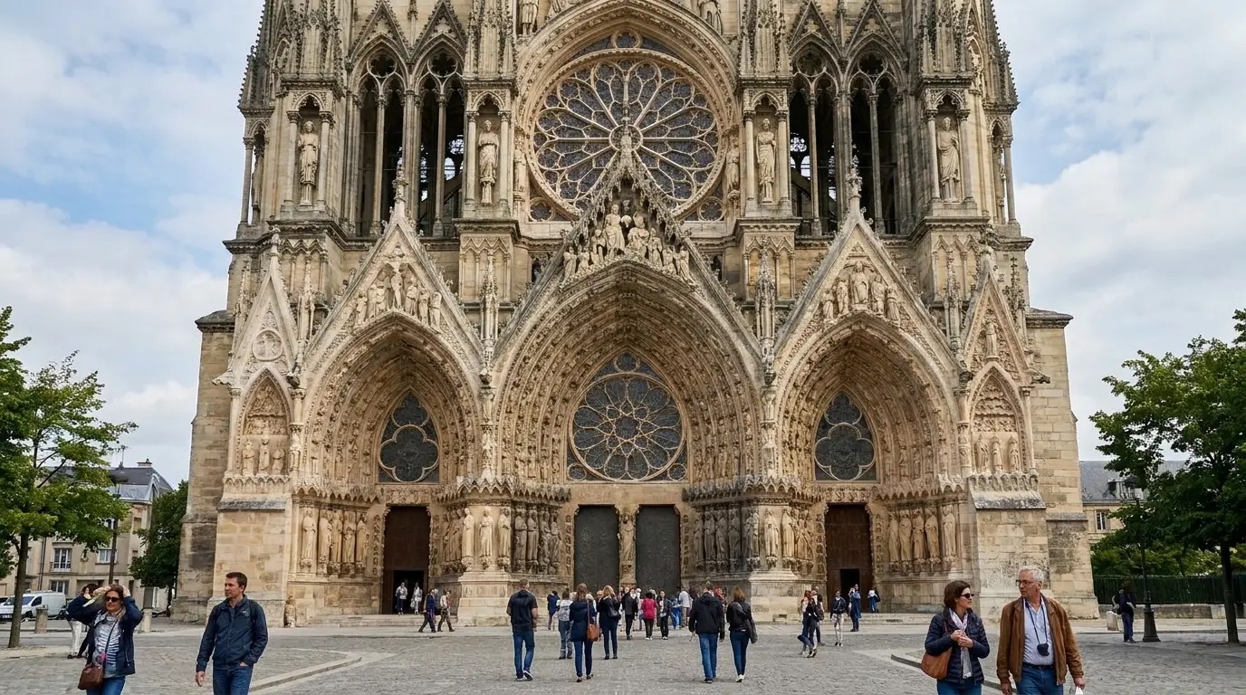 Reims: Coronas, Champagne y Galletas Rosas